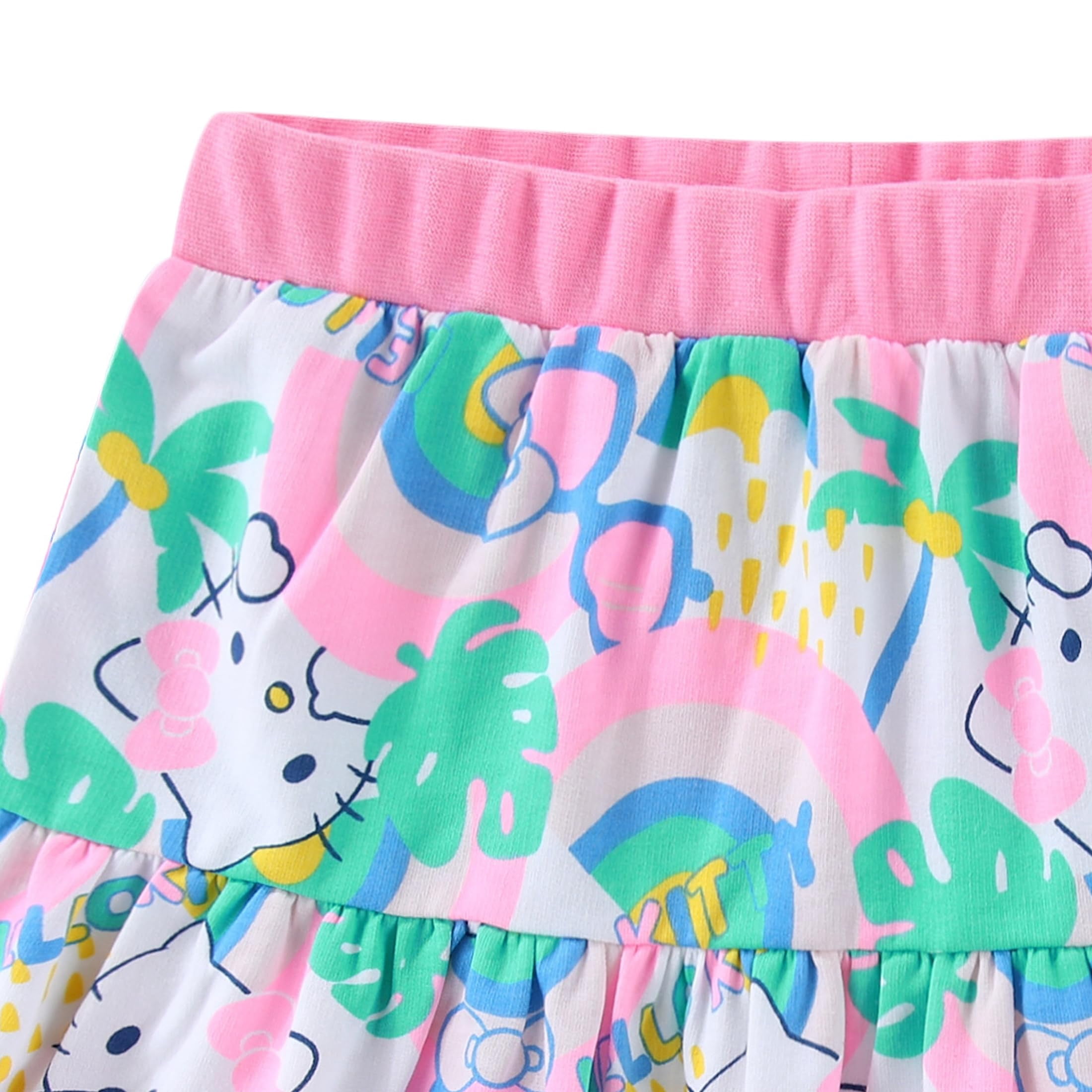 Hello Kitty Sanrio Short Sleeve Shirt and Skirt Set (Girls), 2 Piece Set, Sizes 4-10