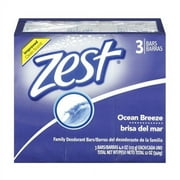 Zest Refreshing Bar Soap, Ocean Breeze with Sea Minerals 4 oz, 3 ea (Pack of 3)