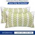 thumbnail image 4 of Decorative Throw Pillow Covers Set of 2 Grass Green Pillow Covers 12x20 Inch Throw Pillow Cover Linen Pillowcase Modern Boho Farmhouse Outdoor Pillow Covers for Couch Sofa Bed Living Room, 4 of 6