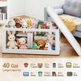 thumbnail image 5 of Broview 640Qt Large Stackable Storage Bins with Lids, Plastic Closet Organizers Storage Drawer with Wheels Doors, Toy Clothes Storage Box, White V70, 5 of 10