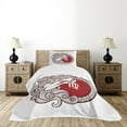 thumbnail image 4 of Ambesonne Virgo Quilted Bedspread Set 2 Pcs, Zodiac Concept Fantasy Print, Twin Size, White Brown Ruby, 4 of 5