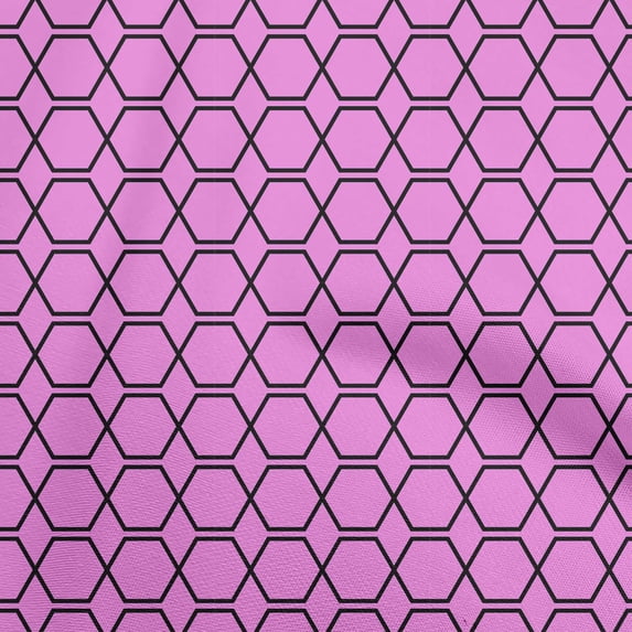 oneOone Viscose Jersey Pink Fabric Geometric Shape Sewing Craft Projects Fabric Prints By Yard 60 Inch Wide