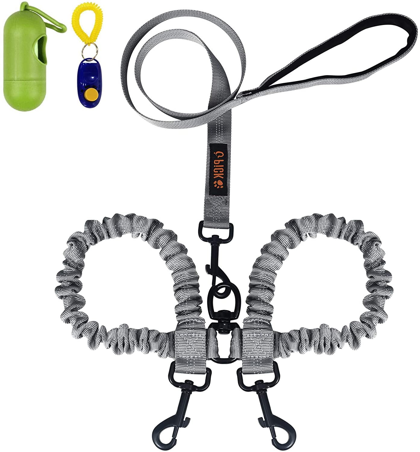 Dual Dog Leash,Double Dog Leash,360°Swivel No Tangle Double Dog Walking