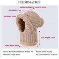thumbnail image 2 of Sombrero de punto para mujer en otoño e invierno, gorro de punto elástico y cálido con protección para las orejas, gorro de punto resistente al viento para mujer, 2 of 3