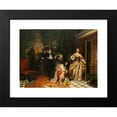 thumbnail image 2 of Johan Fredrik Höckert 14x11 Black Modern Framed Museum Art Print Titled - Queen Christina of Sweden and Monaldeschi (1853), 2 of 5