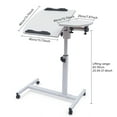 thumbnail image 2 of Height Adjustable Rolling Table Laptop Notebook Stand Tiltable Table Top Desk Sofa Bed Side Table Suitable for Bedroom Living Room Study Office Conference Room to Place Computers Projectors Books, 2 of 11