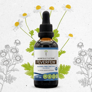 Secrets Of The Tribe Feverfew Organic Tincture Dietary Supplement, Natural Herbal Extract for Nervous System Balance, Certified Organic Feverfew (Tanacetum parthenium) Dried Herb, Alcohol-Free 2 oz