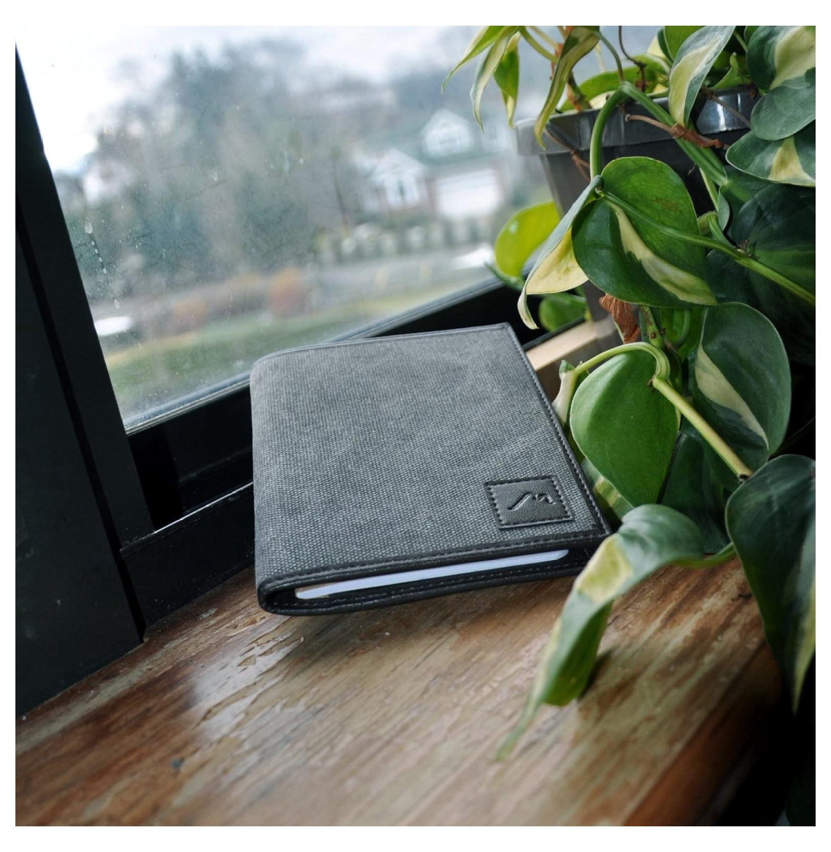Field Notes / Moleskine Pocket Notebook Cover - Canvas with Vegan Leather