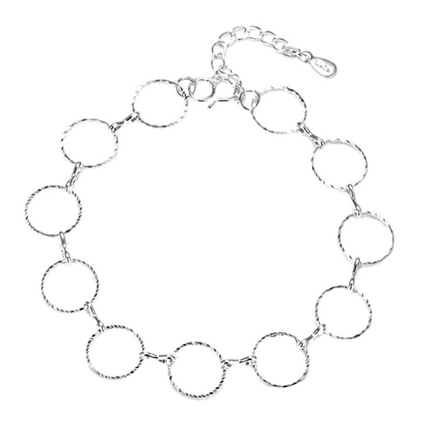 Pulsera de cadena delicada y elegante collar de joyería con colgante elegante para fiesta de graduación circulo Yuyangstore Brazalete