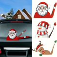 thumbnail image 2 of Christmas Car Sticker Car Styling Windshield Santa Cute Window Decals Car Wiper Sticker Rear Windshield Decoration, 2 of 6