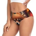 thumbnail image 2 of Balery Colorful Leaf Chihuahua Ropa Interior de Algodón para Mujer con Dibujo – Braguitas Cómodas y Elásticas, Estilo Clásico-4X-Large, 2 of 6