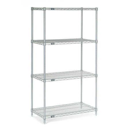 Nexel 18366C Nexel Chrome Wire Shelving, 36"W X 18"D x 63"H