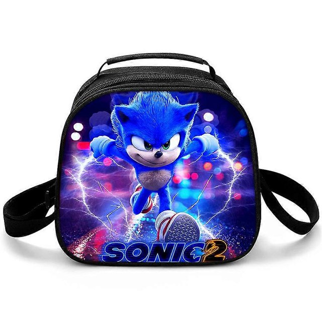 Sonic Lunch Box Bag Lunchbox Insulated Thermal Cooler Ice Adjustable Shoulder Strap For Women Men Boys Girls Work Picnic School Travel