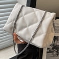 thumbnail image 1 of Bolso de moda acolchado para mujer bolso cruzado de PU de gran capacidad para viaje de compras, 1 of 9
