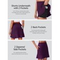 thumbnail image 4 of Pinspark 18" Golf Skirts for Women with 6 Pockets UPF50+ Athletic Tennis Skort High Waisted Stretchy Casual Ruffle Summer Skirt, 4 of 6