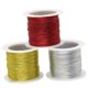thumbnail image 1 of 3pcs 20M Oro Plata Poliéster Etiqueta Cordones Cuerda Brillo Cebollas Línea Envoltura de regalos Alambre de metal DIY Prenda Suministros de decoración de costura (oro, plata y rojo), 1 of 5