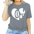 thumbnail image 2 of Penkiiy Valentine's Day T Shirts for Women Cute Heart Print Graphic Tees Casual Short Sleeve Top XL Gray, 2 of 4
