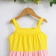 thumbnail image 3 of GYRATEDREAM Toddler Girls Dresses Kids Summer Dress Color Block Sleeveless Kids Summer Sundress, 3 of 5