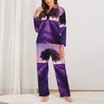 thumbnail image 2 of Fotbe Lavender Field Sunset Conjunto de Pijama de Manga Larga para Mujer con Estampado, Ropa de Dormir de 2 Piezas, Conjunto de Casa Suave y Cómodo con Bolsillos-X-Large, 2 of 7