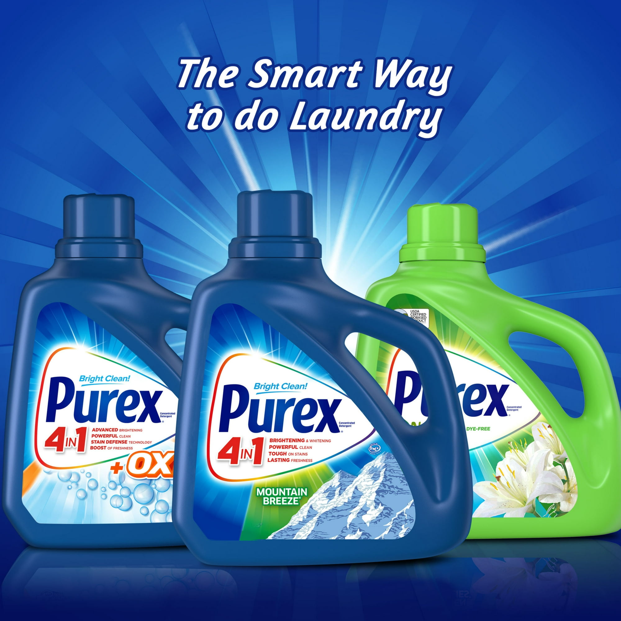 Purex Liquid Laundry Detergent, Mountain Breeze, 50 Fluid Ounces, 38 Loads