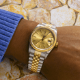 thumbnail image 5 of Pre-Owned Rolex Datejust 36MM 16233 Champagne Dial Fluted Bezel Two Tone Yellow Gold Jubilee Bracelet, 5 of 8