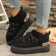 thumbnail image 4 of Bnwani Womens Boots,Winter Boots,Non-slip,Slip-on,Platform,Cozy,Black,43(US:9.5), 4 of 6