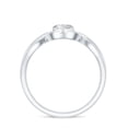 thumbnail image 2 of Rosec Jewels Lab Grown Diamond Heart Promise Ring for Women - Crossover Ring - EF-VS Quality - Ready to Gift for Valentines Day, 10K White Gold, US 9.50, 2 of 8