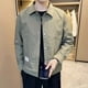 thumbnail image 5 of Reseñas de abrigos masculinos de color sólido, chaquetas casuales para hombres, coreanas, muchas ofertas de ropa Joker de alta calidad, nuevas y baratas, moda 2024, 5 of 5