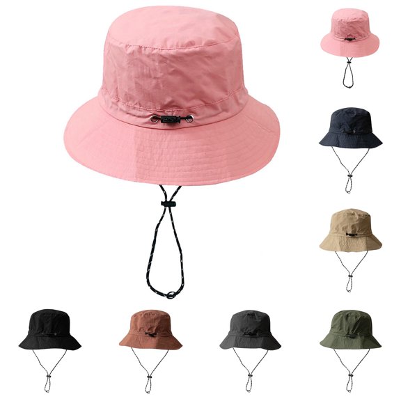 HuangHuanChen Packable Sun Bucket Hat for Men Women Outdoor UV Protection Sun Hats Quick Drying Lightweight Summer Fisherman Hat Hiking Outdoor Travel Climbing Grey One Size