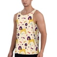 thumbnail image 2 of Fotbe Cartoon Poodle Dog Pattern Men's Quick Dry Workout Tank Top Gym Muscle Tee Fitness Bodybuilding Sleeveless T Shirt Breathable Workout Shirt-X-Large, 2 of 9