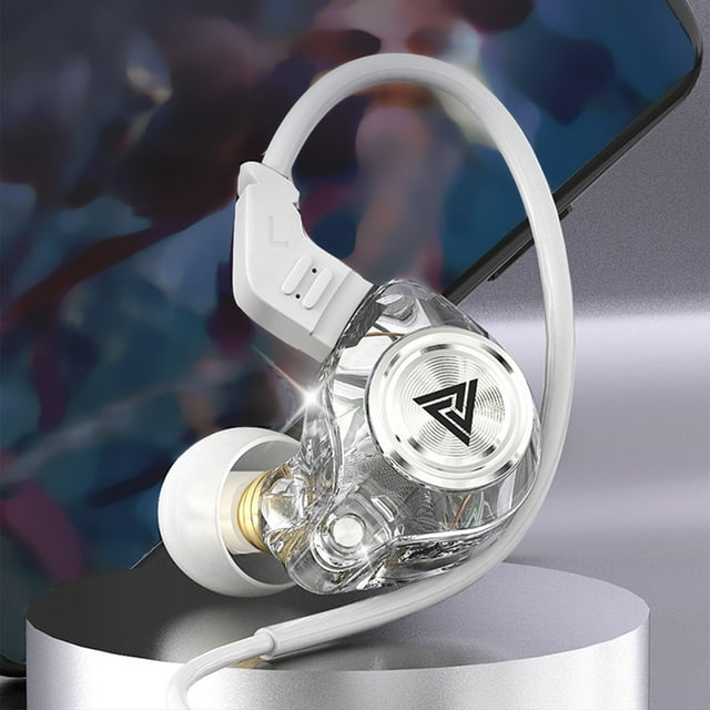 LSLJS Translucent Cell Phone Wired Earbuds Environmentally Friendly Fire Retardant Material Wired Headphones In-ear Stereo In-line Headphones, Wired Headphones