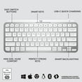 thumbnail image 6 of Logitech MX Keys Mini Wireless Computer Keyboard, Backlit, Bluetooth, Pale Gray, 6 of 13