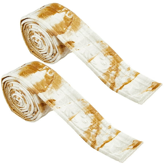 2 pc 2 Rolls 91x3 Inch Self Adhesive Crown Molding Baseboard Trim Peel and Stick Foam 3D Wallpaper Border Flexible Mirror Wall Base Edging Frame Lines for Home DIY Furniture Decor (White)