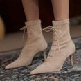 thumbnail image 3 of Vedolay Pumps For Prom Women's Wedge High Heels Wedge Platform Ankle Strap Open Toe High Heels,Beige 7.5, 3 of 5
