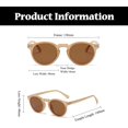 thumbnail image 3 of Lunettes de Soleil Rondes Polarisées Rétro Hommes Femmes, Lunettes de Soleil Polarisées Vintage Classiques Tendance Protection UV Unisexe, 3 of 4