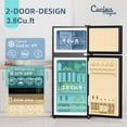 thumbnail image 3 of 3.8 Cu.Ft Mini Fridge Freezer, 2 Door Small Refrigerator, 7 Level Adjustable Thermostat Freezer&nbsp;Fridge for Living Room, Kitchen and Apartment, Silver, 3 of 7