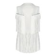 thumbnail image 4 of inhzoy Womens Western Cowgirl Tassels Vest Sleeveless Fringe Waistcoat White S, 4 of 8