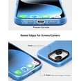 thumbnail image 4 of Case Compatible with iPhone 15 (6.1-inch) Matte Translucent Phone Case for Men, Women, Girls, Thin Back Cover, Blue, 4 of 14
