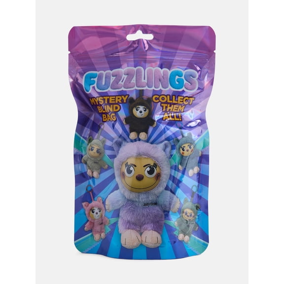 Fuzzling Kids Blind Bag Mini Figure Plush Keychain, Multi