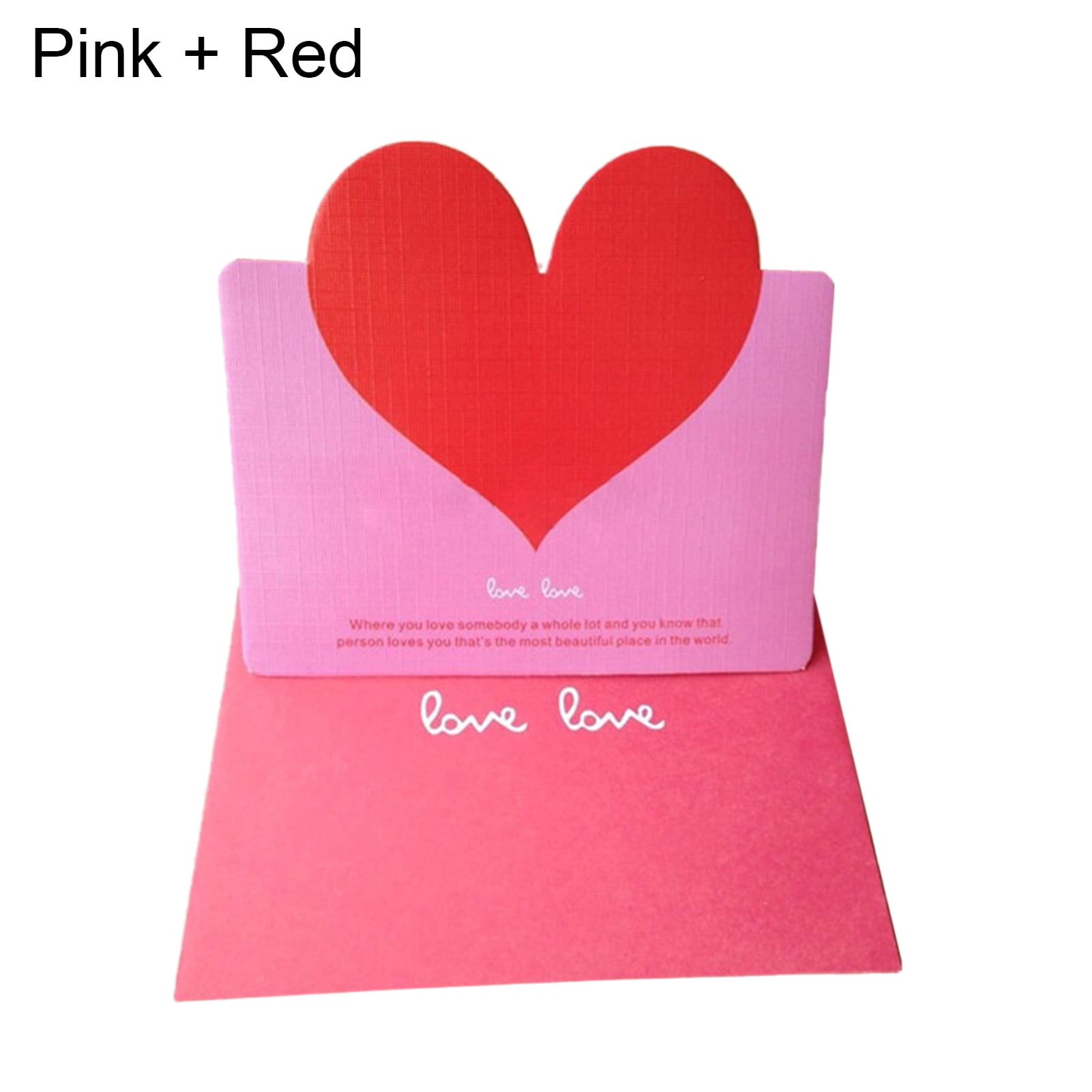 VEAREAR Limits the quantity sells,Greeting Card Foldable Visual Effect Paper Creative Heart