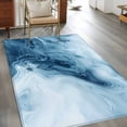 thumbnail image 2 of Blue Marble Area&nbsp;Rug 4x6ft Modern Abstract Art Cloud Beach Wave Lines Stripe Non-Slip&nbsp;Washable Square&nbsp;Rugs Soft Felt Indoor Floor Mat for Bedroom Kitchen Living Room Bathroom, 2 of 9