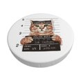 thumbnail image 1 of Disketp Cat Holding Mugshot Sign Funda Redonda para Taburete, Funda de Cojín para Silla de Bar Suave y Elástica-13 inch, 1 of 7
