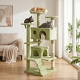 thumbnail image 6 of EDX 54 Inch Multi-Level Cat Tree for Large Indoor Cats - Sturdy Cat Tower with Sisal Scratching Posts, 2 Cozy Condos & Play Toys, Cat Furniture for Active Adult Cats & Kittens, Green, 6 of 6