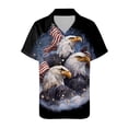 thumbnail image 5 of mgoYE Shirt for Women 250th American Anniversary Women's American 250th Anniversary Printed Casual Sweatshirt 250 Years 1776–2026 Patriotic Button Shirt|Black M, 5 of 6