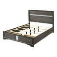 thumbnail image 3 of FOA Laren Contemporary 3-Piece Gray Wood Bedroom Set - Queen + 2 Nightstands, 3 of 7