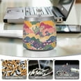 thumbnail image 6 of Yayeee Ashtray with Lid for Cigarette Smokeless Stainless Steel Home Ash Holder, Green Floral Wave, 6 of 7
