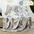 thumbnail image 3 of Elegant Comfort Lightweight Printed Throw Blanket- All Season, Ultra Soft, Cozy and Plush- Decorative Throw Blankets, Perfect for Lounging, 50 x 60 inches, Aiden, Throw Blanket, 3 of 3