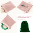 thumbnail image 4 of Monstrate 100 piezas de bolsas de terciopelo para joyería, almacenamiento de maquillaje con cordón, organizador pequeño, bolsa de regalo para Almacenamiento y organización del hogar Verde, 4 of 6
