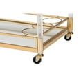 thumbnail image 6 of Baxton Studio Savannah Contemporary Glam and Luxe Gold Metal and Glass Wine Cart, 6 of 7