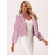 thumbnail image 3 of Abrigo de Piel Sintética Allegra K Mujer Chaqueta Cuello de Punta Rosa S, 3 of 6
